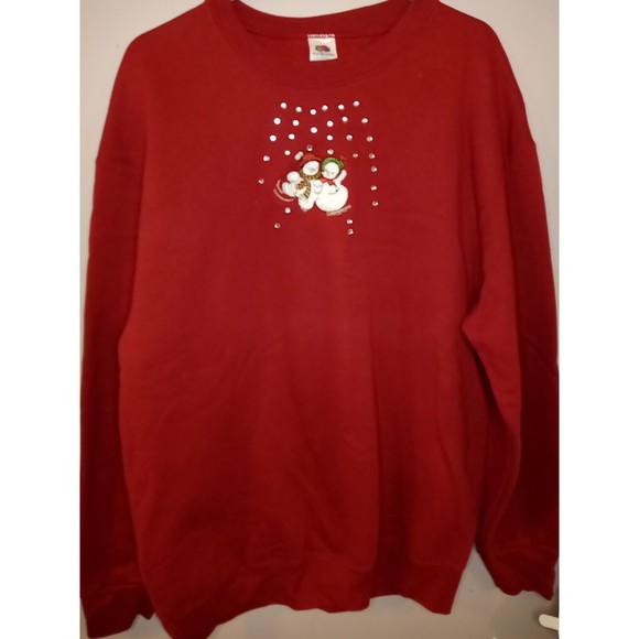 Vintage - Fruit of the Loom Christmas Sweatshirt ( Size L )‎ - Picture 1 of 11